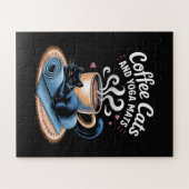 Katten en yogamatten grappige kat yoga legpuzzel (Horizontaal)