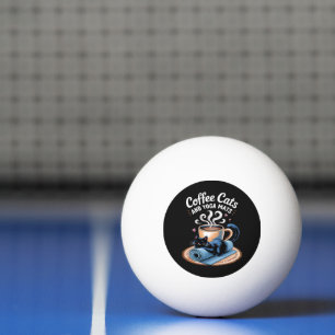Katten en yogamatten grappige kat yoga pingpongbal