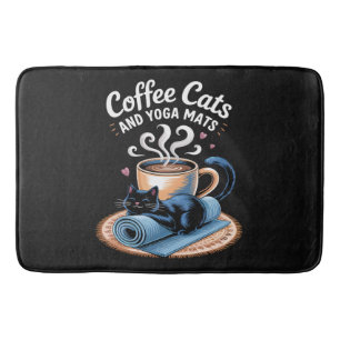 Katten en yogamatten Grappige Kattenyoga Badmat