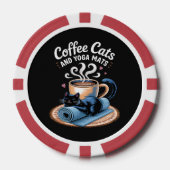 Katten en yogamatten Grappige Kattenyoga Poker Chips (Voorkant)