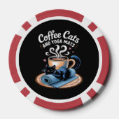 Katten en yogamatten Grappige Kattenyoga Poker Chips (Achterkant)