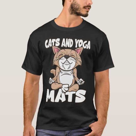 Katten en yogamatten t-shirt (Voorkant)
