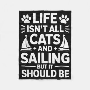 Katten En Zeilen Zeilboot Grappig Zeilen Fleece Deken