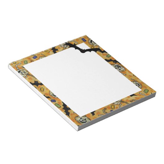 Katten en Zombie Jack-O-Lantern Notitieblok (Schuin)