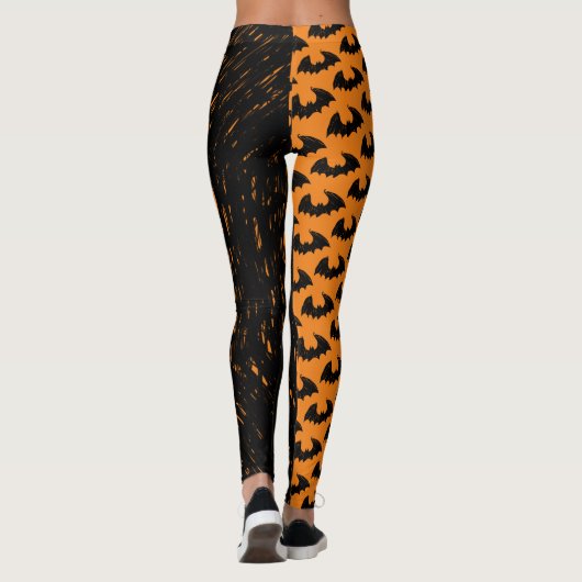 Katten en zwarte inkt - Oranje Leggings (Achterkant)
