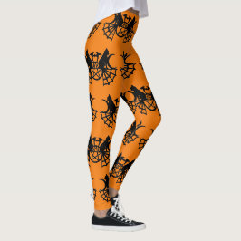 Katten en zwarte katten Halloween Leggings Party p