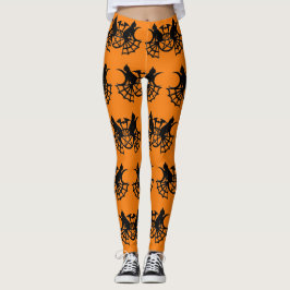 Katten en zwarte katten Halloween Leggings Party p