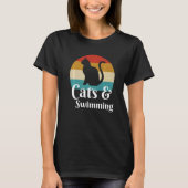 Katten en zwemmen t-shirt (Voorkant)