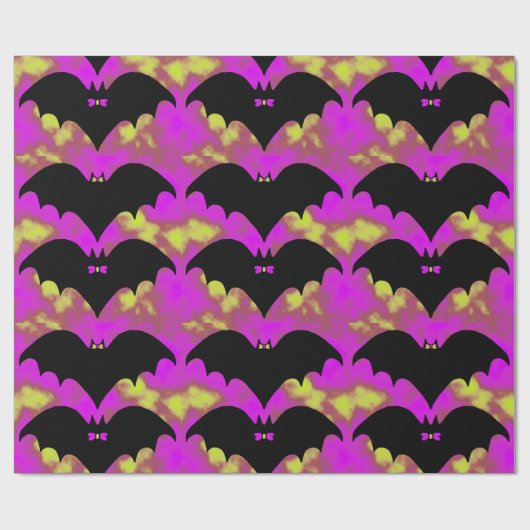 Katten en zwoeggeel cadeaupapier (Vlak)