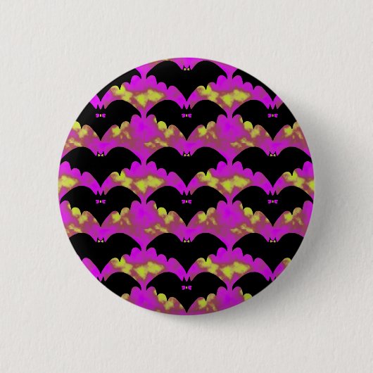 Katten en zwoeggeel ronde button 5,7 cm (Voorkant)