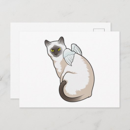 Katten engelenvleugels briefkaart (Voorkant / Achterkant)