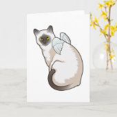 Katten engelenvleugels kaart (Gele Bloem)