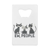 Katten, Ew, Mensen Creditkaart Flessenopener (Achterkant)
