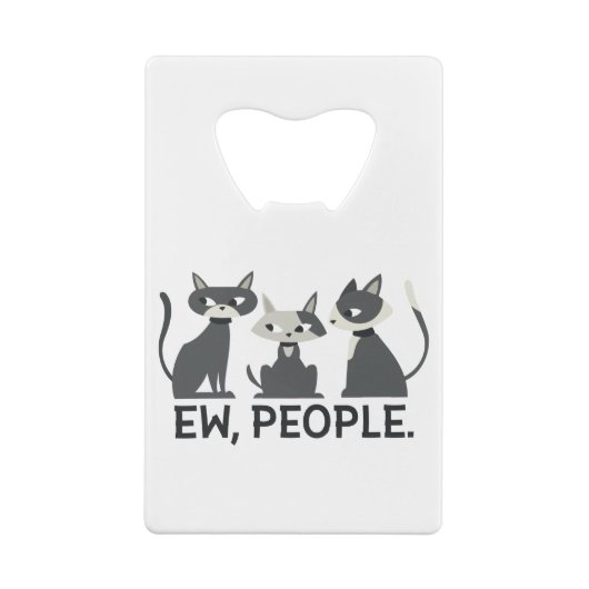 Katten, Ew, Mensen Creditkaart Flessenopener (Achterkant)
