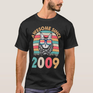 Katten Fantastisch Sinds 2009 Verjaardag 13 Jaar T-shirt