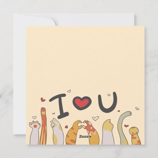 Katten Feestdagenkaart (Achterkant)