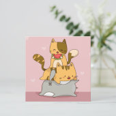 Katten Feestdagenkaart (Staand voorkant)