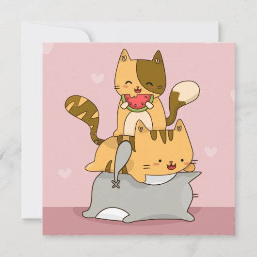 Katten Feestdagenkaart (Voorkant)