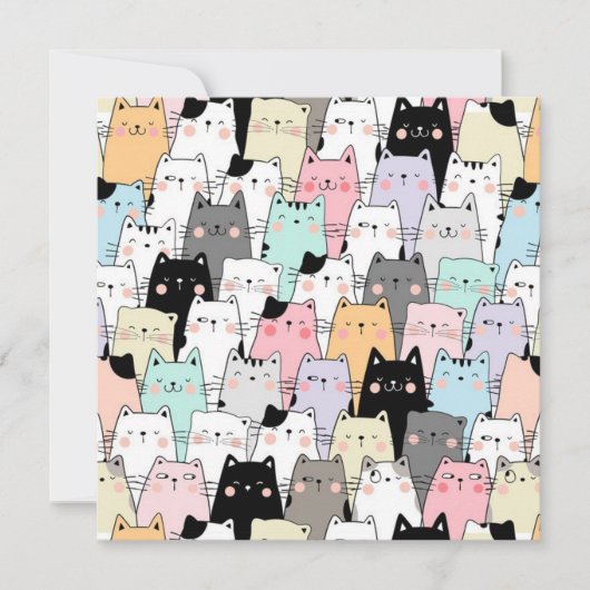 Katten Feestdagenkaart (Voorkant)