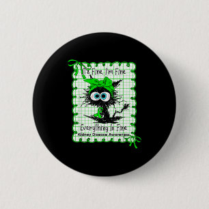 Katten fijne fijne coquette nierziekte bewustzijn ronde button 5,7 cm