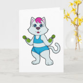 Katten Fitness Halter Kaart (Gele Bloem)
