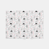 Katten Fleece Blanket Deken (Voorkant (Horizontaal))