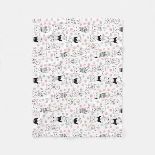 Katten Fleece Blanket Deken (Voorkant)