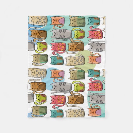 Katten! Fleece Deken (Voorkant)