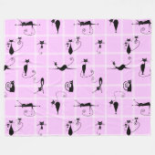 Katten Fleece Deken (Voorkant (Horizontaal))