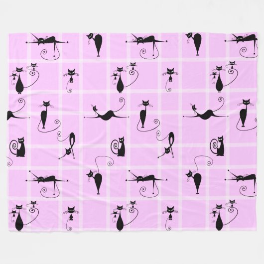 Katten Fleece Deken (Voorkant (Horizontaal))