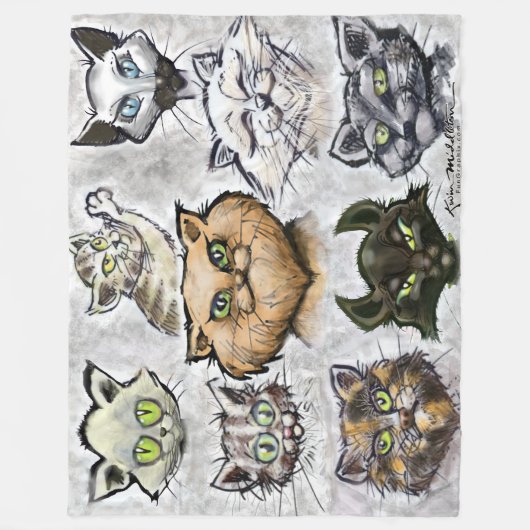 Katten Fleece Deken (Voorkant)