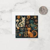 Katten folklaart notitiekaartje (Voorkant / Achterkant in situ)