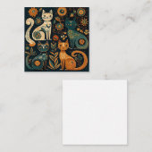 Katten folklaart notitiekaartje (Voorkant / Achterkant)