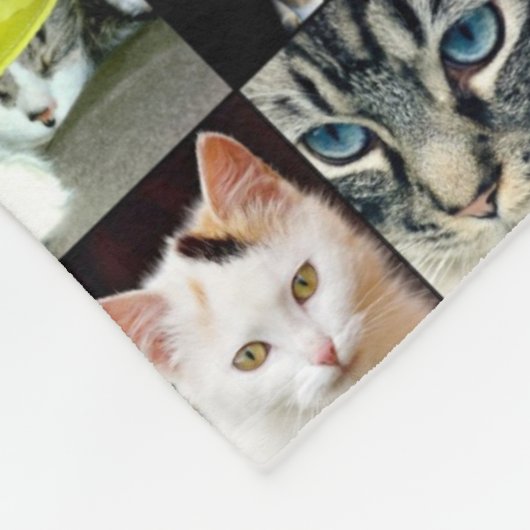 Katten Foto Collage Fleece Deken (Hoek)