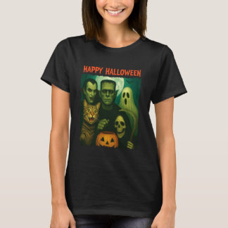 Katten Frankenstein Geest Grim Reaper Grappig Hall T-shirt