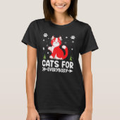 Katten Fungerend voor elke kerstboom T-shirt (Voorkant)
