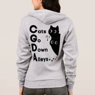 Katten gaan door steegjes CGDA muziektheorie Hoodie