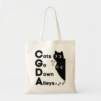 Katten gaan door steegjes CGDA muziektheorie Tote Bag