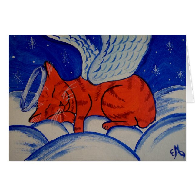 Katten gaan naar Heaven Angel Cat (Voorkant Horizontaal)