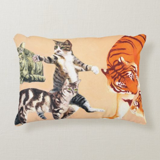 Katten gaan spelen accent kussen (Voorkant)