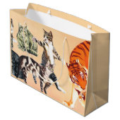 Katten gaan spelen Gift Bag Groot Cadeauzakje (Achterkant Gekanteld)