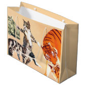 Katten gaan spelen Gift Bag Groot Cadeauzakje (Voorkant Gekanteld)