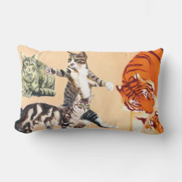 Katten gaan spelen kussen