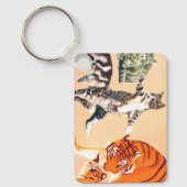 Katten gaan spelen sleutelhanger (Voorkant)