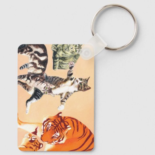 Katten gaan spelen sleutelhanger (Achterkant)