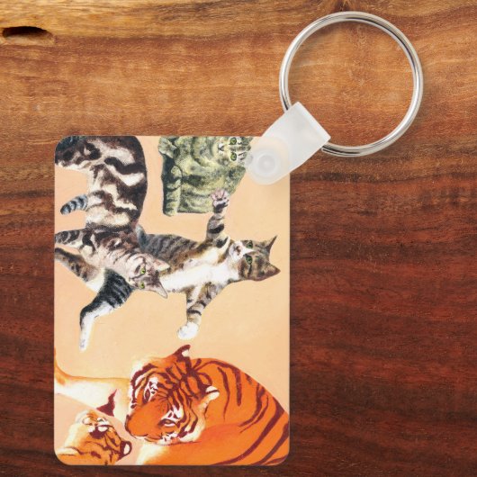 Katten gaan spelen sleutelhanger (Achterkant)