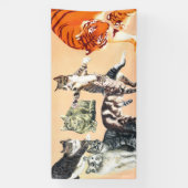 Katten gaan spelen spandoek (Verticaal)