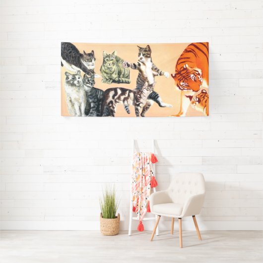 Katten gaan spelen spandoek (Insitu)