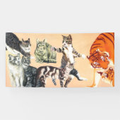 Katten gaan spelen spandoek (Horizontaal)