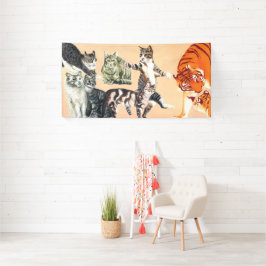 Katten gaan spelen spandoek